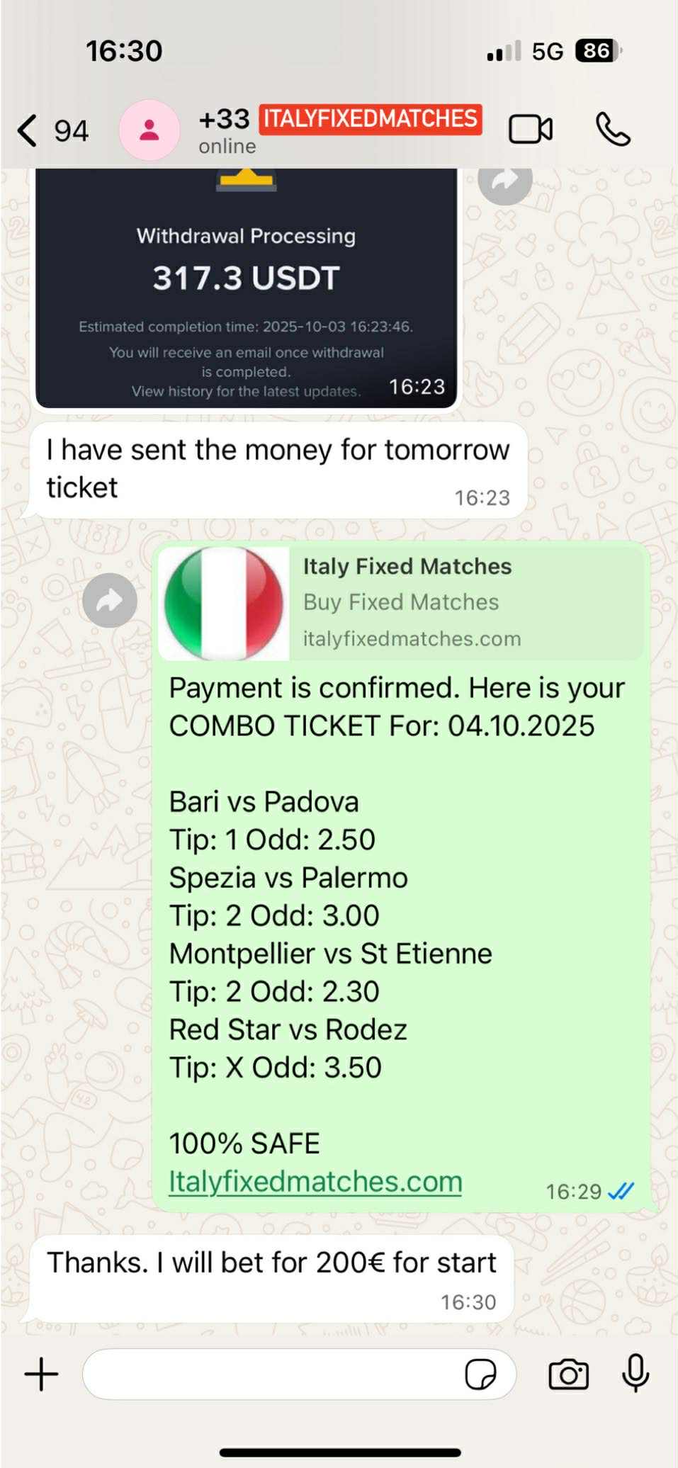 Get Fixed Matches 100% Sure